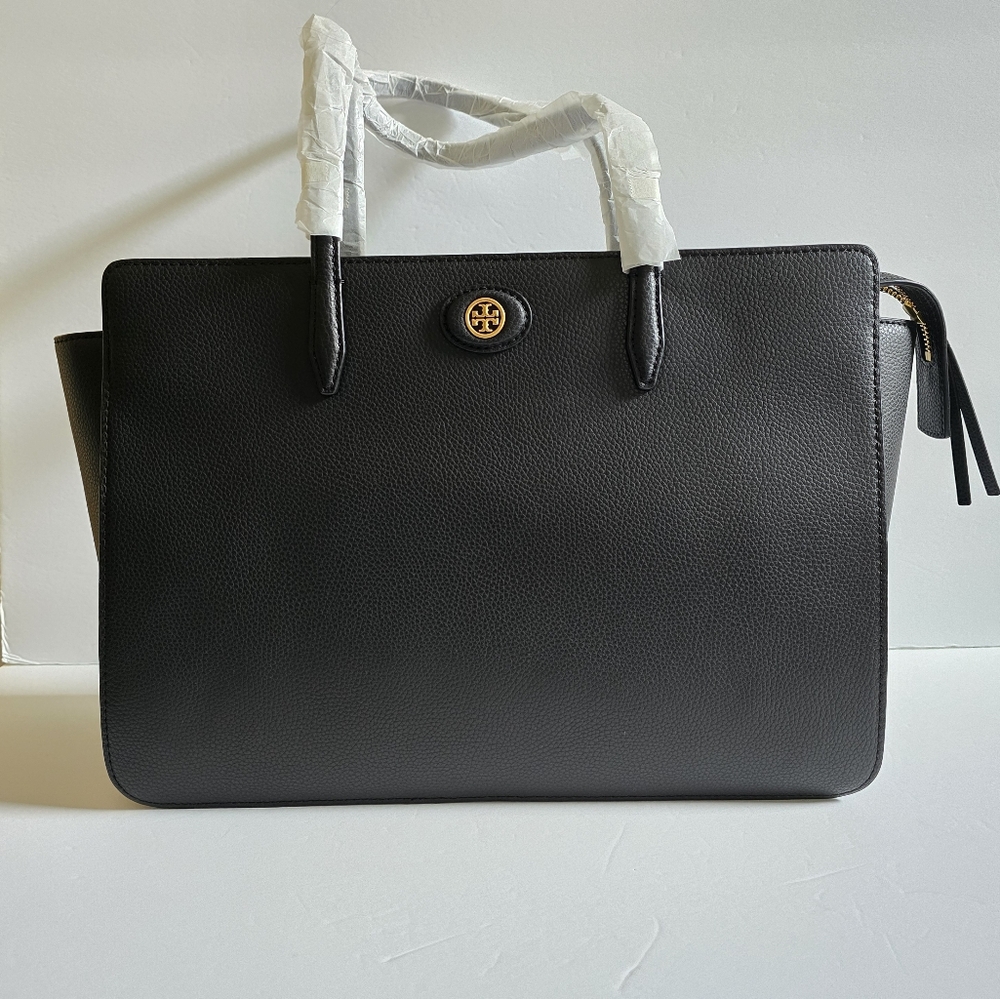 Tory Burch Leather Tote Bag Black - Picture 4 of 8